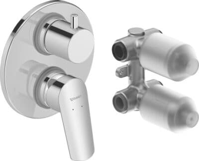 Duravit №1 Однорычажный смеситель  скрытого монтажа с переключателем на 2 потребителя 2