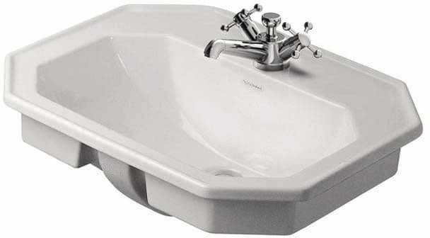 Раковина встраиваемая сверху Duravit 1930 Series 580×470 мм., арт.: 0476580000, белый глянцевый