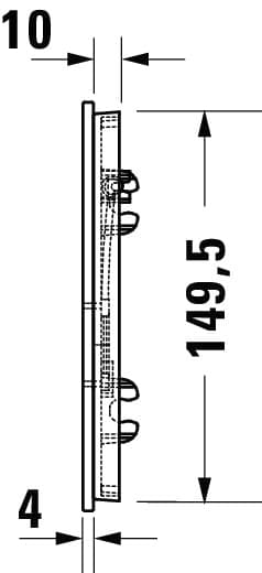 Клавиша смыва для писсуара A1 140х157 мм., арт.: WD5005012000 3