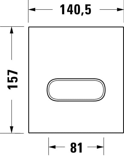 Клавиша смыва для писсуара A1 140х157 мм., арт.: WD5005012000 2
