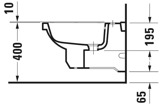 Биде подвесное Duravit 1930 Series 360×580 мм., арт.: 0266100000, белый глянцевый 4