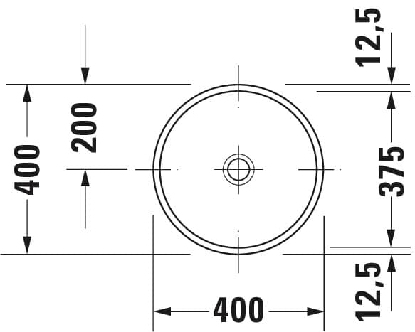 Раковина встраиваемая снизу Duravit Architec 400×400 мм. 3