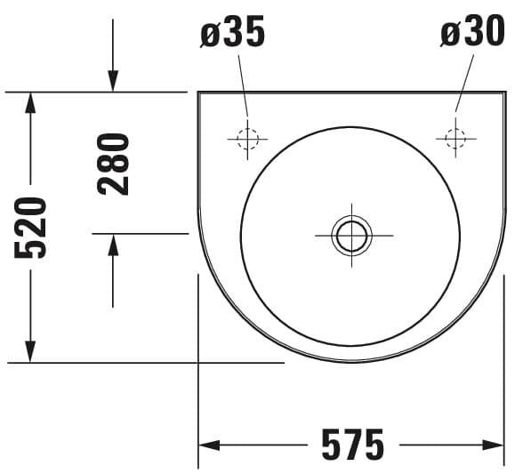 Раковина подвесная Duravit Architec 575×520 мм. 3