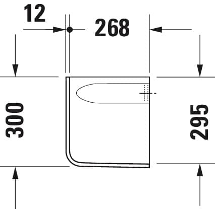 Полупьедестал для раковин Duravit D-Code 190х268 мм., арт.: 08571800002 3