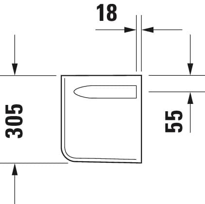 Полупьедестал для раковин Duravit D-Code 190х268 мм., арт.: 08571800002 4