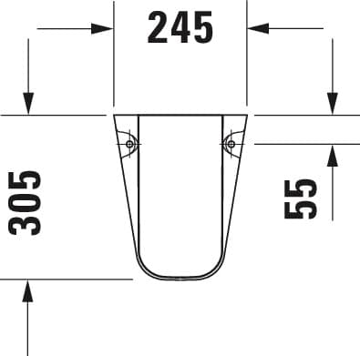 Полупьедестал для раковин Duravit D-Code 190х268 мм., арт.: 08571800002 2