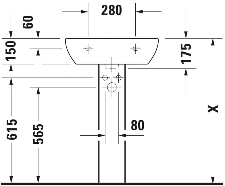 Раковина подвесная Duravit D-Code 550х430 мм., арт.: 23105500002 3