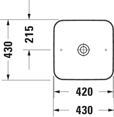Раковина накладная Duravit Cape Cod 430×430 мм. 2
