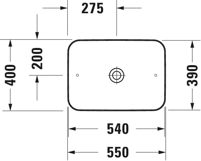 Раковина накладная Duravit Cape Cod 550×400 мм. 3