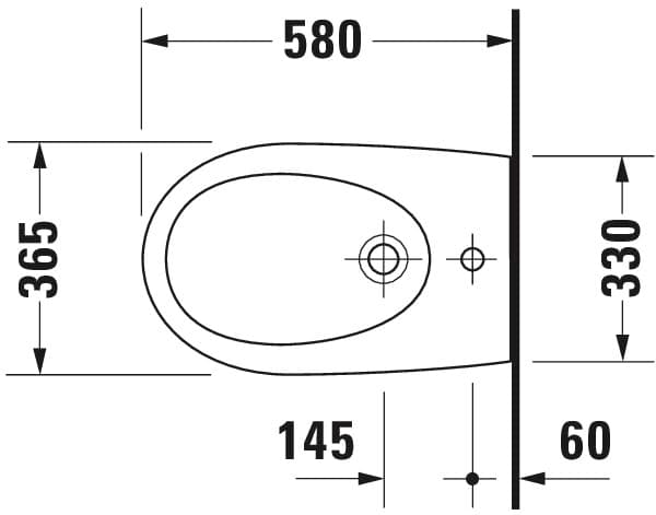 Биде подвесное Duravit Architec 365×580 мм., арт.: 2531150000, белый глянцевый 3