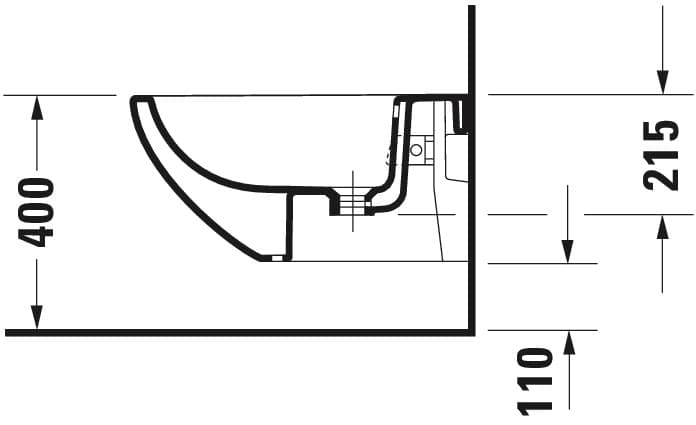 Биде подвесное Duravit Architec 365×580 мм., арт.: 2531150000, белый глянцевый 4