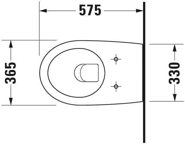 Унитаз подвесной Duravit Architec 575х365 мм., арт.: 2546090064, белый глянцевый 3