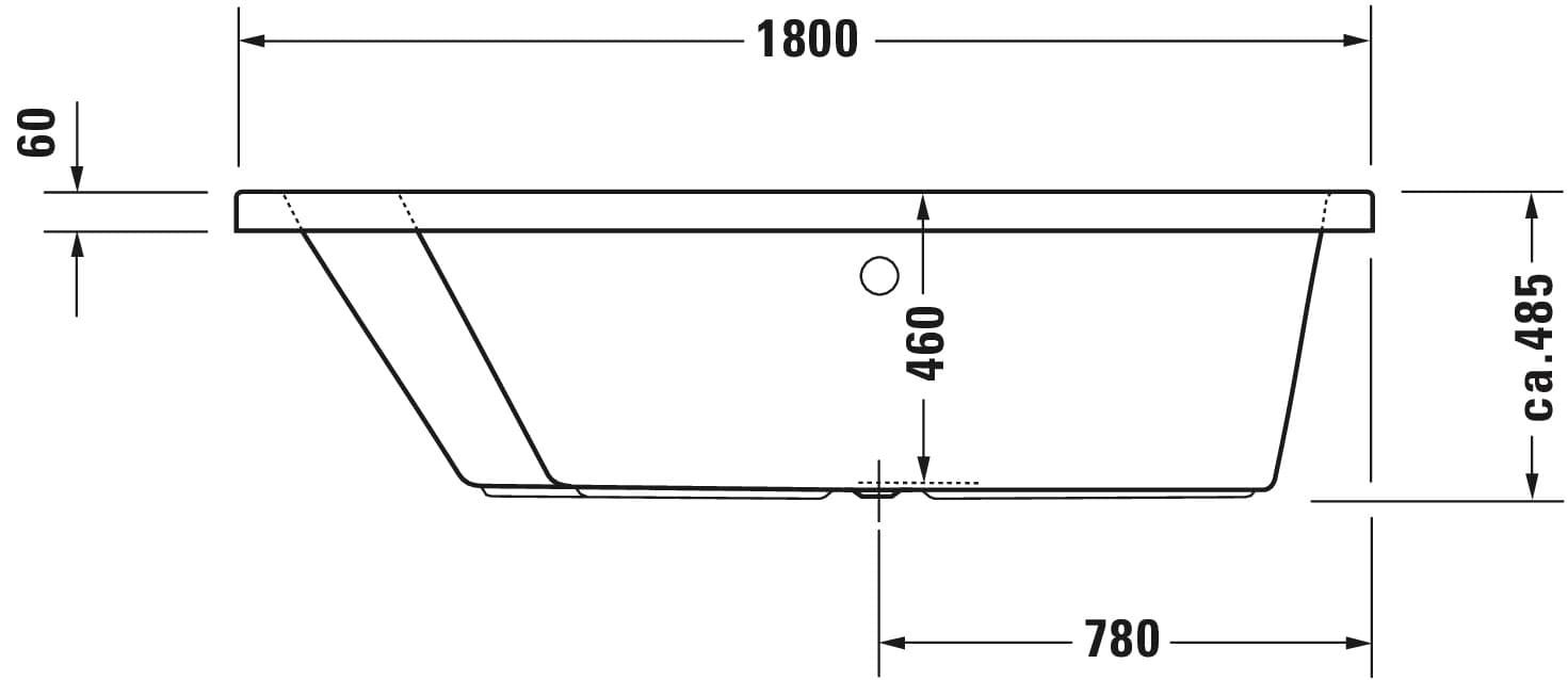 Встраиваемая ванна Duravit Paiova 1800×1400 мм., арт.: 700216000000000, белый глянец 3