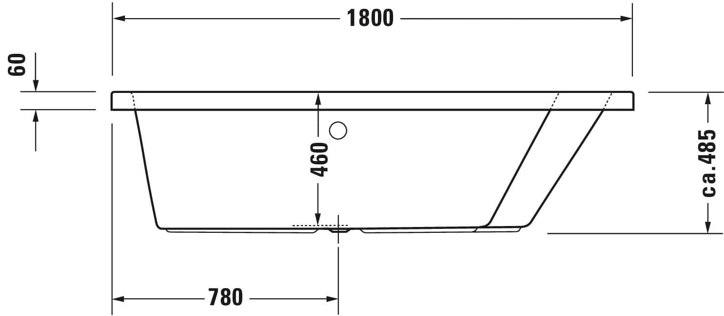 Встраиваемая ванна Duravit Paiova 1800×1400 мм., арт.: 700217000000000, белый глянец 3