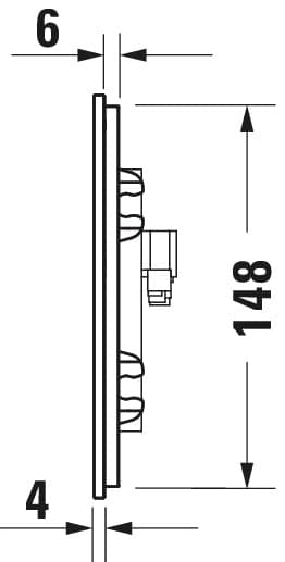 Клавиша смыва A2 230х157 мм., с подсветкой, арт.: WD5003012060 3