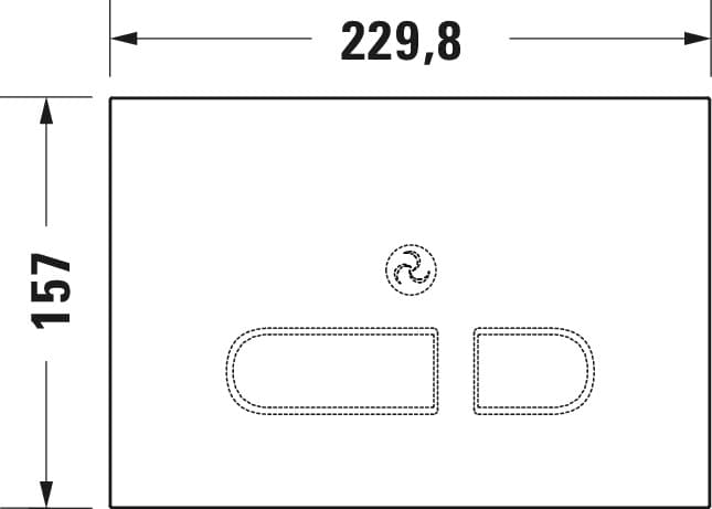 Клавиша смыва A2 230х157 мм., с подсветкой, арт.: WD5003012060 2