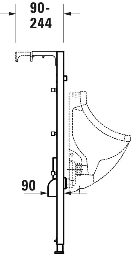 Инсталляция для писсуара Duravit DuraSystem 500х1148 мм., арт.: WD3003000000 2