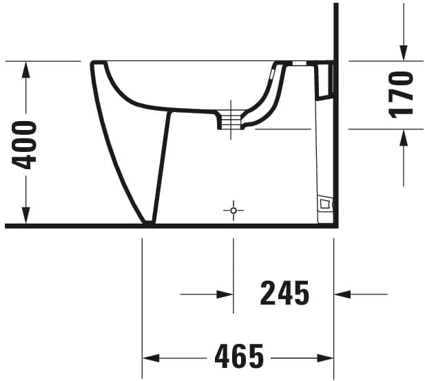 Биде напольное Duravit Bento Starck Box 370х600 мм., HygieneGlaze, арт.: 229910 4