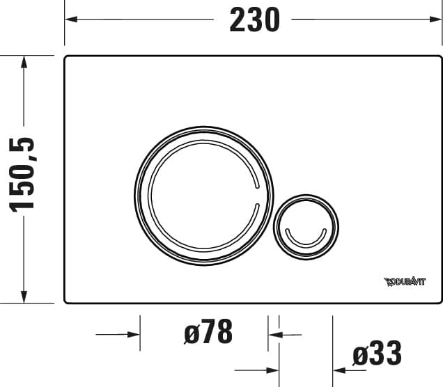 Клавиша смыва Beta 120 двойной смыв, пластик, 230х150 мм., арт.: WD5010/WF5120 6