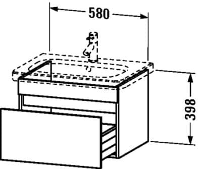 DuraStyle Тумба под раковину подвесная 35