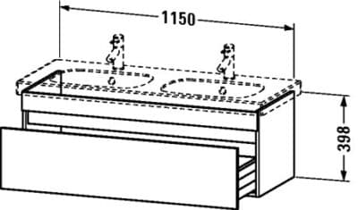 DuraStyle Тумба под раковину подвесная 35
