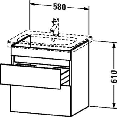 DuraStyle Тумба под раковину подвесная 35