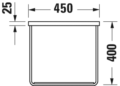 DuraSquare Консоль металлическая подвесная **включая крепление 7