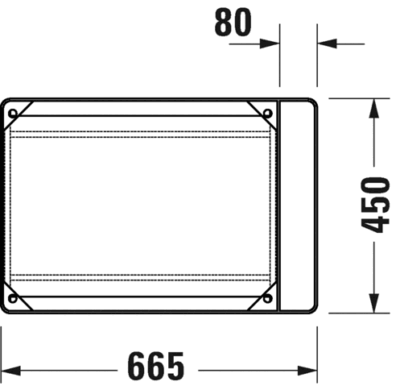 DuraSquare Консоль металлическая подвесная **включая крепление 6