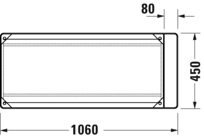 DuraSquare Консоль металлическая подвесная **включая крепление 5