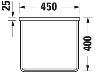 DuraSquare Консоль металлическая подвесная **включая крепление 6