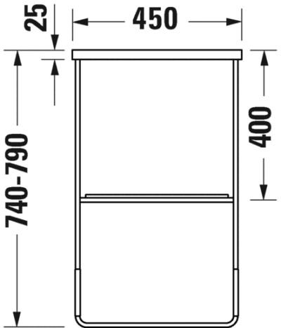 DuraSquare Консоль металлическая напольная **регулировка по высоте+ 50 мм 9