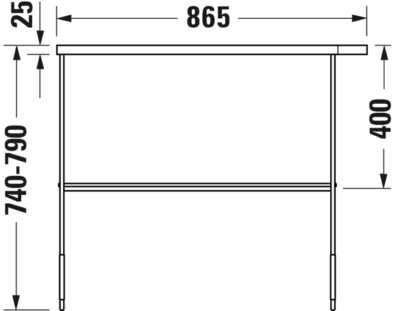 DuraSquare Консоль металлическая напольная **регулировка по высоте+ 50 мм 10
