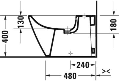 D-Neo Биде напольное с переливом 7