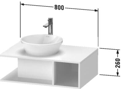 D-Neo Тумба под консольную раковину, подвесная 37