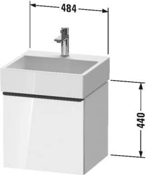 D-Neo Тумба под раковину, подвесная 49