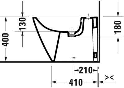 D-Neo Биде напольное с переливом 7