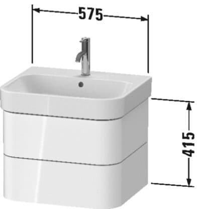Happy D.2 Тумба под раковину, подвесная 13