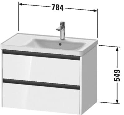 Ketho.2 Тумба под раковину подвесная 16