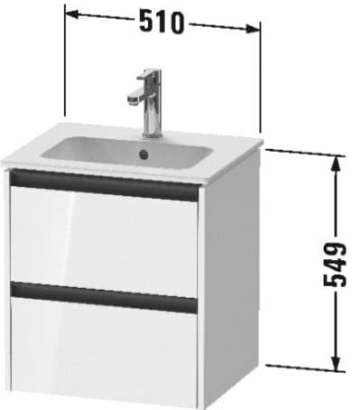 Ketho.2 Тумба под раковину подвесная 16