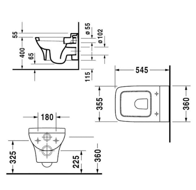 Унитаз подвесной Duravit PuraVida 545×360 мм., арт.: 2219090000 2