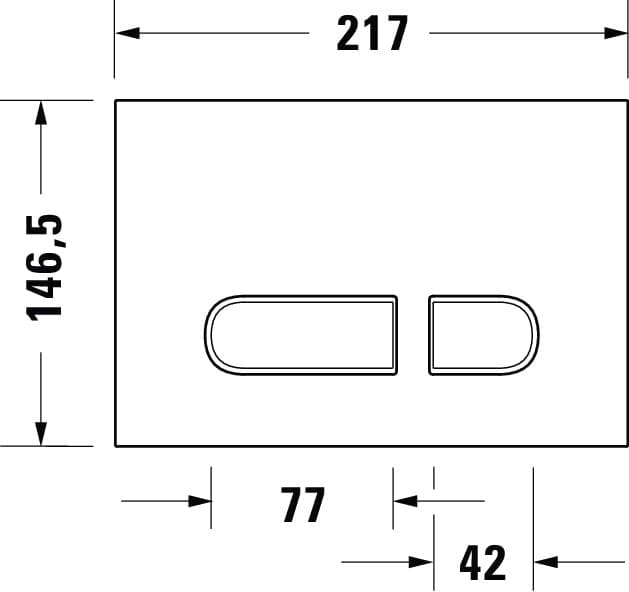 Клавиша смыва A1 217х146 мм., арт.: WD5008 5