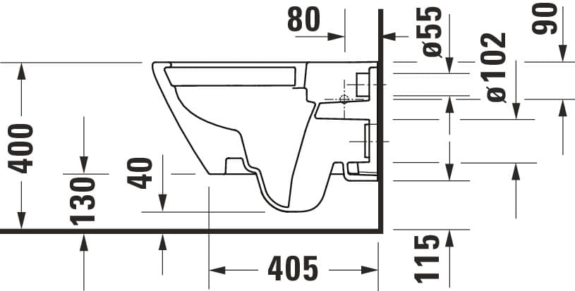 Унитаз подвесной Duravit D-Code 2.0 540х370 мм., арт.: 29030900212 3