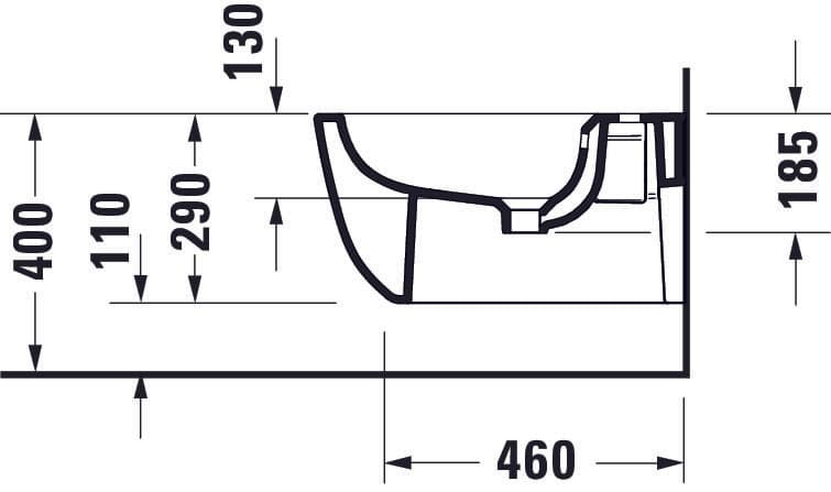 Биде подвесное Duravit Aurena 365х570 мм., DuraShield, арт.: 272115 4