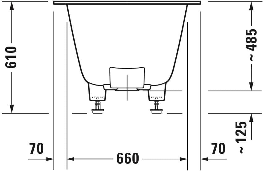 Встраиваемая ванна Duravit Vitrium 1800×800 мм., DuroCast UltraResist, арт.: 700426 4