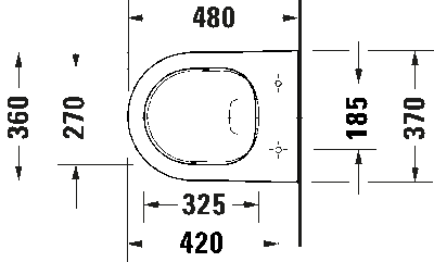 D-Neo Унитаз подвесной компакт Duravit Rimless®без смывного края 11