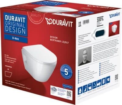 D-Neo Унитаз подвесной Duravit Rimless® в комплекте (Унитаз компакт Duravit Rimless® 1
