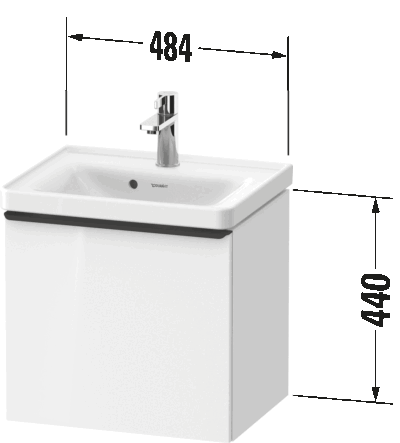 D-Neo Тумба под раковину подвесная 64