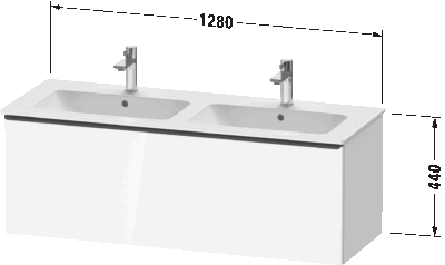 D-Neo Тумба под раковину, подвесная 64
