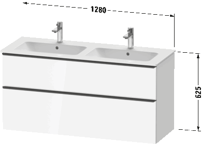 D-Neo Тумба под раковину подвесная 64