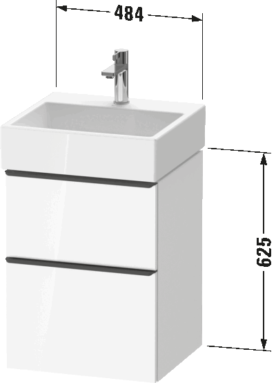 D-Neo Тумба под раковину подвесная 64